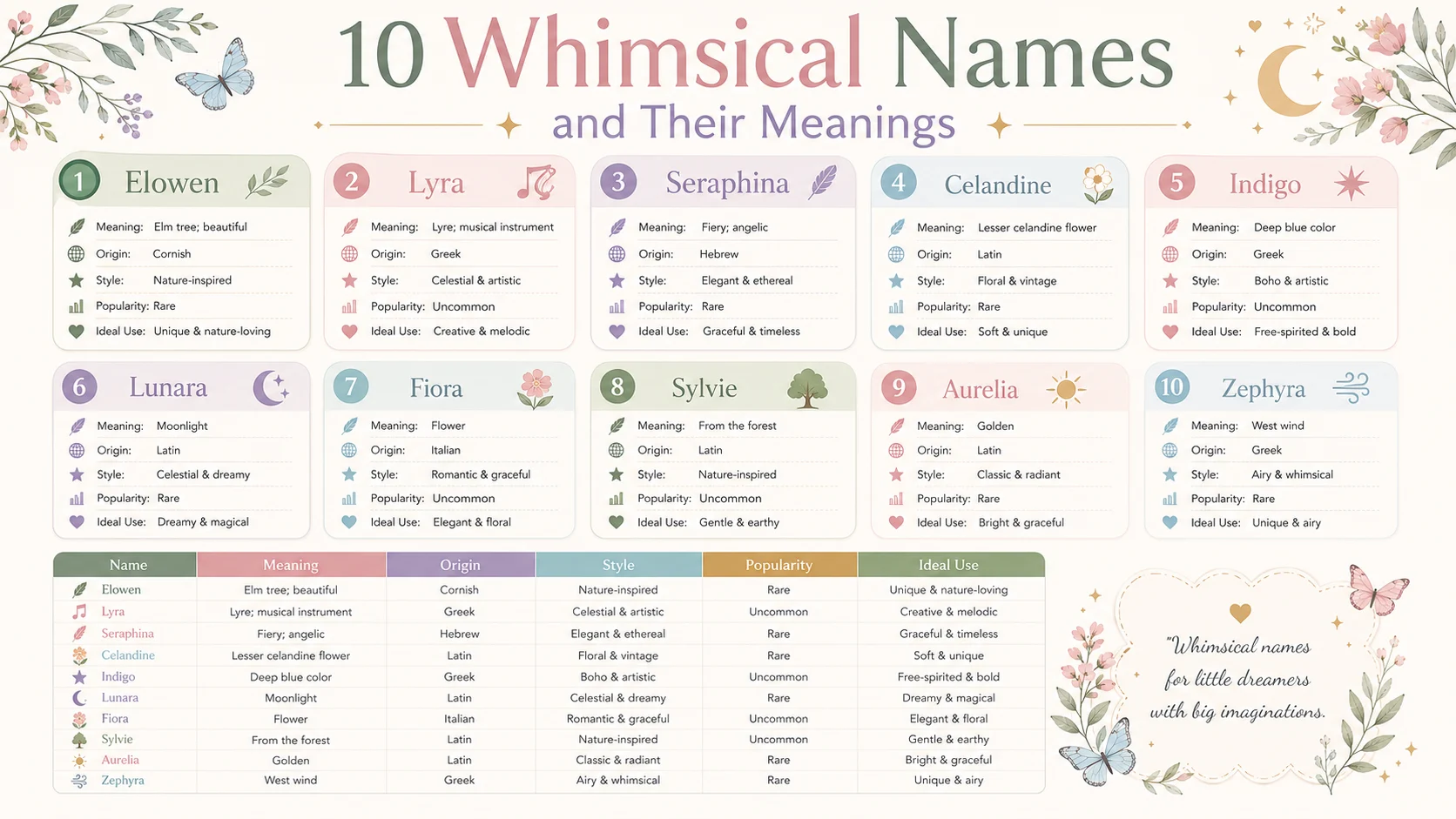 whimsical names